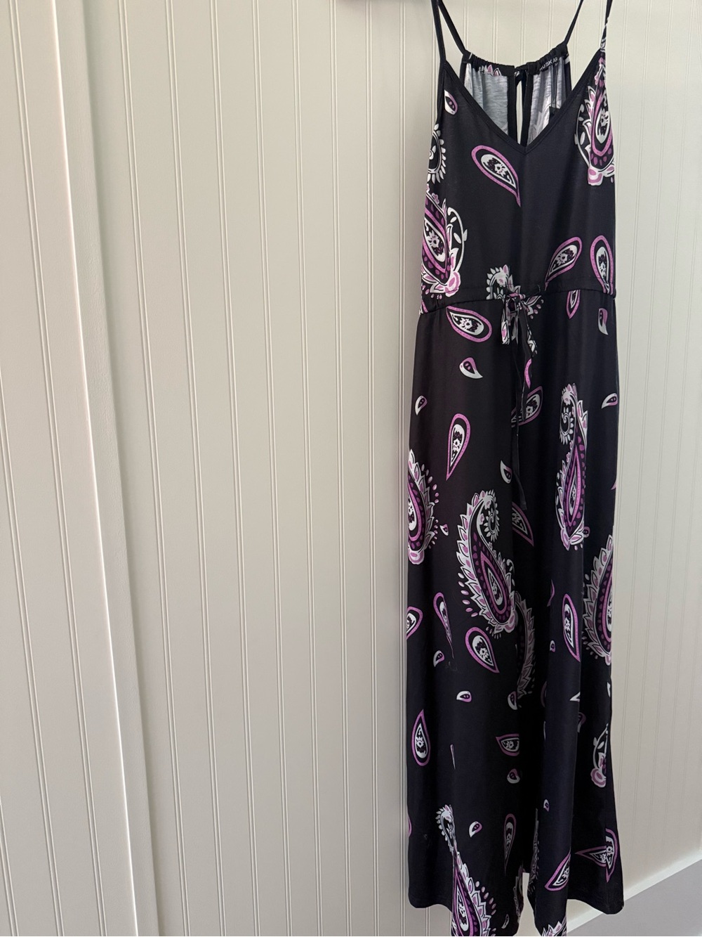 Black and Purple Paisley Maxi Skirt